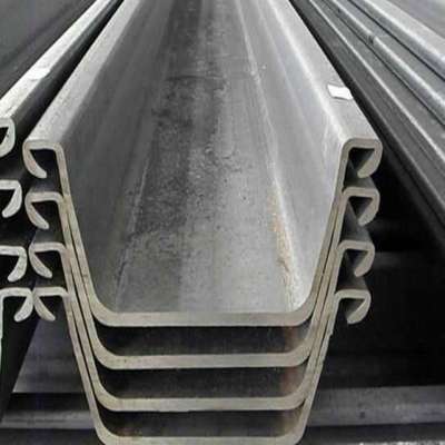 Steel sheet pile construction sheet piling